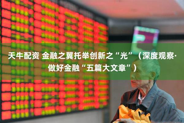 天牛配资 金融之翼托举创新之“光”（深度观察·做好金融“五篇大文章”）