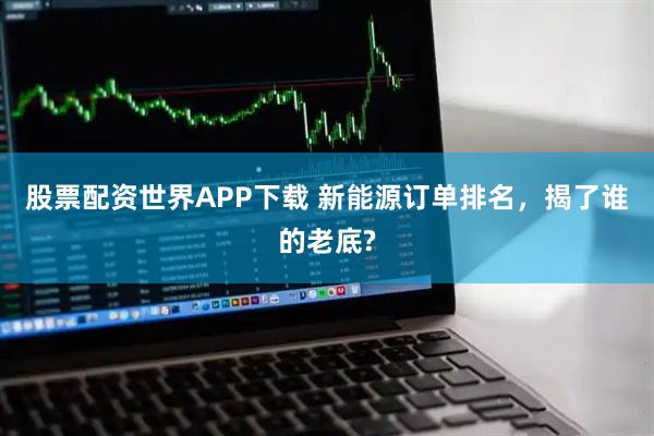 股票配资世界APP下载 新能源订单排名,揭了谁的老底?